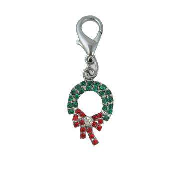 Wreath Holiday Collar Charm