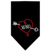 XOXO Screen Print Dog Bandana - Black