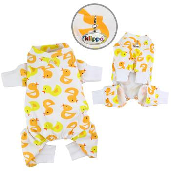 Yellow Ducky Knit Cotton Dog Pajamas by Klippo