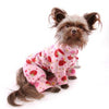 Yummy Strawberry Turtleneck Fleece Dog Pajamas by Klippo