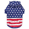 Zack and Zoey Distressed-Look American Flag Dog Hoodie