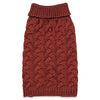 Zack and Zoey Elements Chunky Cable-Knit Dog Sweater - Red