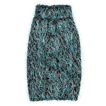 Zack and Zoey Elements Hairy Yarn Dog Sweater - Blue