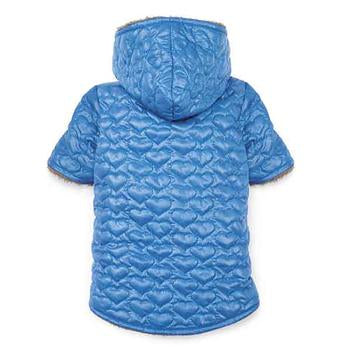 Zack and Zoey Elements Quilted Hearts Dog Jacket - Blue