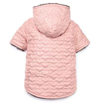 Zack and Zoey Elements Quilted Hearts Dog Jacket - Pink