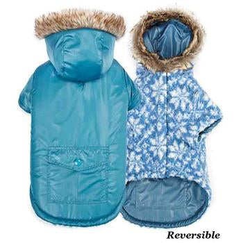 Zack and Zoey Elements Reversible Thermal Dog Parka - Blue