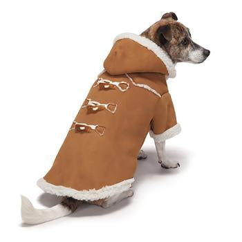 Zack and Zoey Elements Shearling Dog Coat - Chestnut