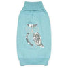 Zack and Zoey Elements Shimmer Owl Dog Sweater - Blue