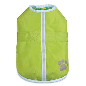 Zack and Zoey Hairy Yarn Reversible Thermal Nor'Easter Dog Coat - Green