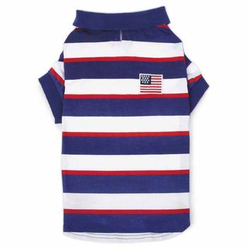 Zack and Zoey Patriotic Pooch SPF40 Polo Dog Shirt