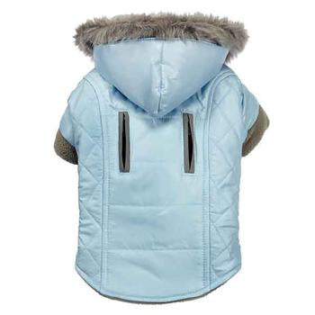 Zack and Zoey Quilted Thermal Dog Parka - Blue