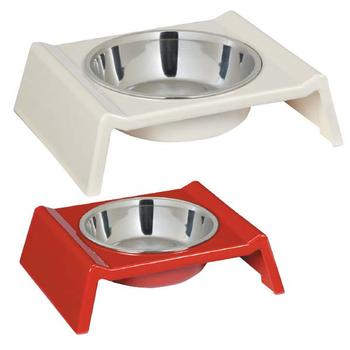 Zack and Zoey Retro Raised Melamine Dog Bowl