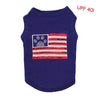 Zack and Zoey Sequin Flag Dog Tank with UPF 40 - Blue