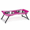 Zack and Zoey Shimmer Melamine Pet Diner - Pink