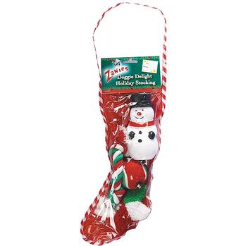 Zanies Doggie Delight Holiday Snowman Stocking for Dogs