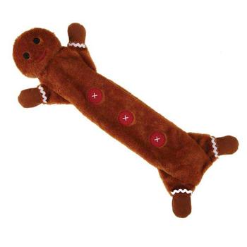 Zanies Festive Unstuffies Dog Toy - Gingerbread Man