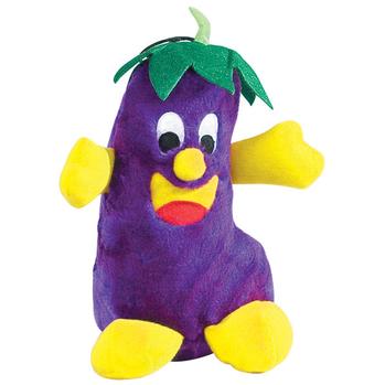 Zanies Giggling Veggie Dog Toy - Eggplant