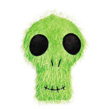 Zanies Halloween Fuzzies Dog Toy - Skull