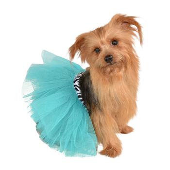 Zebra and Turquoise Dog Tutu