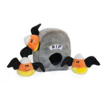 ZippyPaws Halloween Burrows Dog Toy - Spooky Gravestone