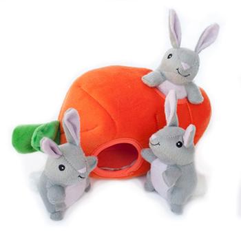 ZippyPaws Burrow Dog Toy - Bunny 'n Carrot