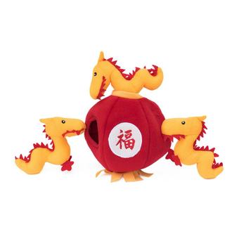 ZippyPaws Burrow Dog Toy - Chinese Dragon Lantern