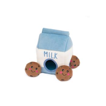 ZippyPaws Burrow Dog Toy - Milk and Cookies