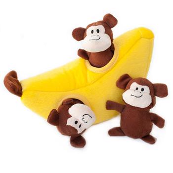 ZippyPaws Burrow Dog Toy - Monkey 'n Banana