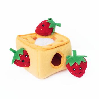 ZippyPaws Burrow Dog Toy - Strawberry Waffles