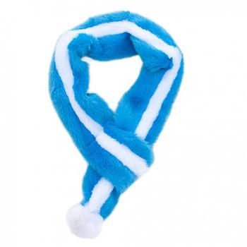 ZippyPaws Fuzzy Holiday Dog Scarf - Blue