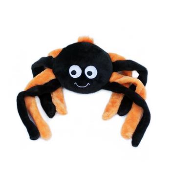 ZippyPaws Halloween Grunterz Dog Toy - Orange Spider