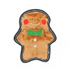 ZippyPaws Holiday Z-Stitch Dog Toy - Gingerbread Man