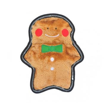 ZippyPaws Holiday Z-Stitch Dog Toy - Gingerbread Man