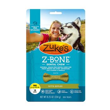 Zukes Z-Bones Dental Dog Chews - Apple