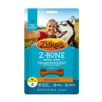 Zukes Z-Bones Dental Dog Chews - Carrot